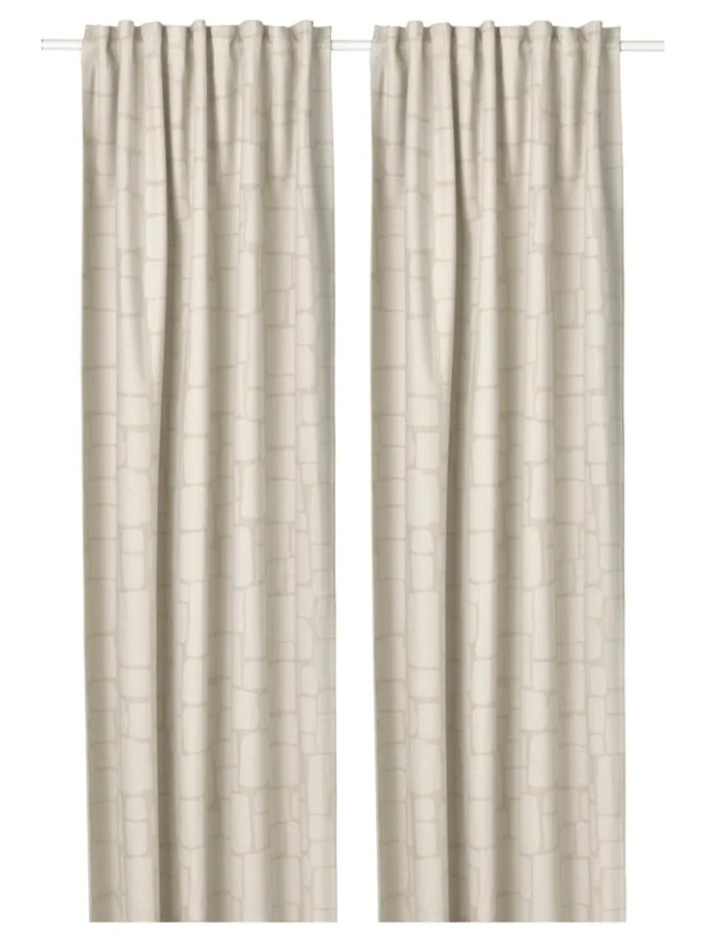 New IKEA  LÖNNSTÄVMAL Black-out Curtains 1 Pair Beige  57x98